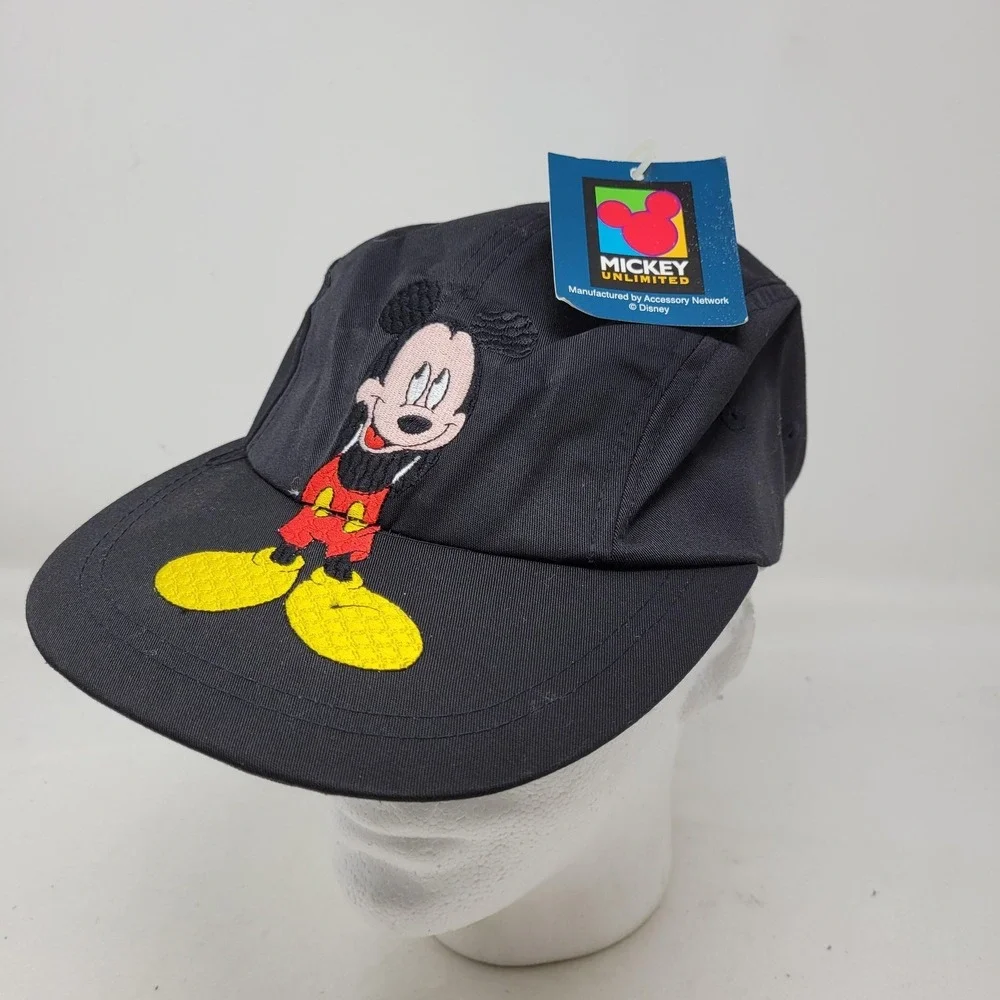 Vintage Mickey Unlimited Hat Cap Snap Back Disney Mouse Mens One Size Deadstock